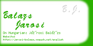 balazs jarosi business card